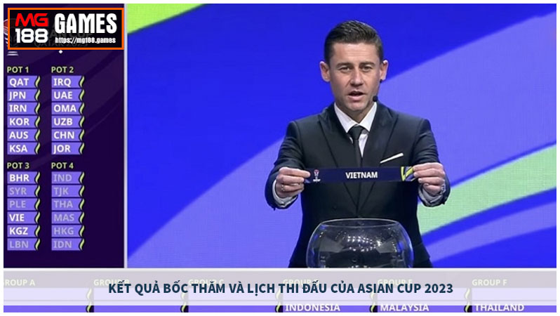 Kết quả bốc thăm và lịch thi đấu của asian cup 2023